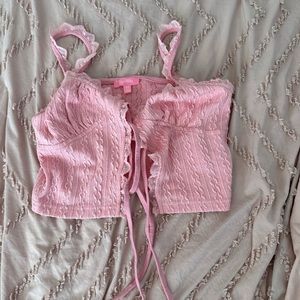 Pink crop top